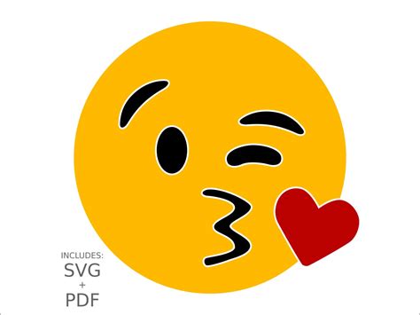 kiss emoji svg wink kiss face clipart kissing smiley face emoji winking emoticon blowing