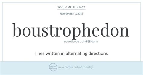 Word Of The Day Boustrophedon