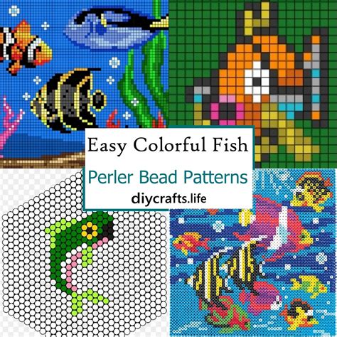15 Easy Colorful Fish Perler Bead Patterns Diy Crafts