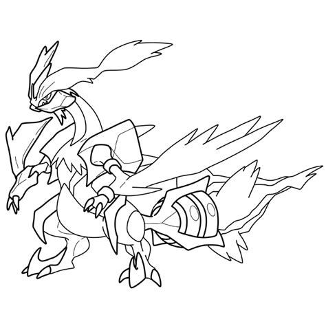 Pokemon Black Kyurem Coloring Pages White Lines By Sketch Coloring Page