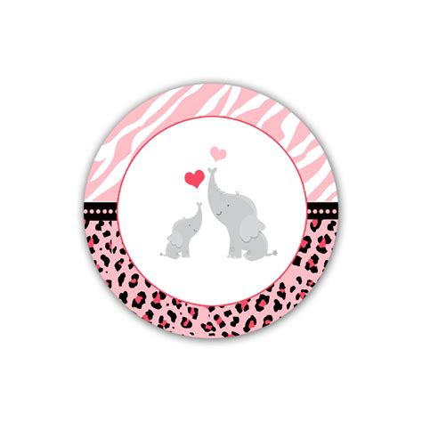 Choose from over a million free vectors, clipart graphics, vector art images, design templates, and illustrations created by artists worldwide! Pink Jungle Tags Elephant Baby Shower Thank You Tag Elephant Favor Labels - Animal Print Pink ...