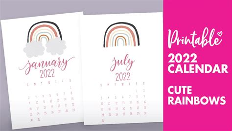 Printable 2022 Calendar One Page World Of Printables 33 Cute Free