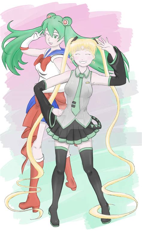 Style Swap Hatsune Miku And Sailor Moon By Lyli In Wonderland On