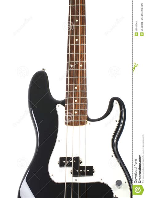 Beautiful Black And White Precision Bass Guitar Royalty Free Stock