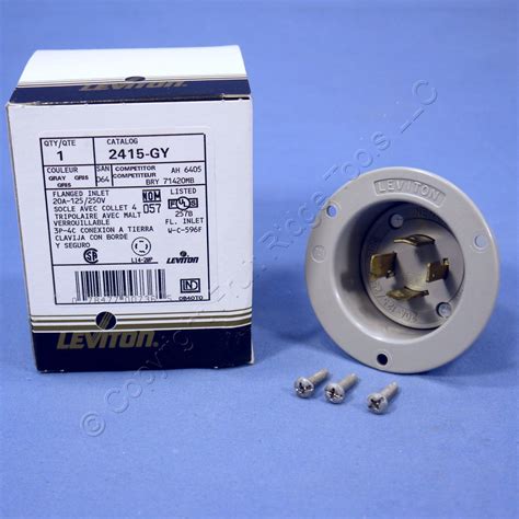 🏠 Leviton L14 20 Locking Flanged Inlet Plug Twist Lock Generator 20a