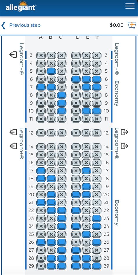 Allegiant Airlines Seating Chart Seat Maps