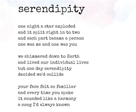 Serendipity By Becky Hemsley Digital Download Poetry Print Etsy Uk