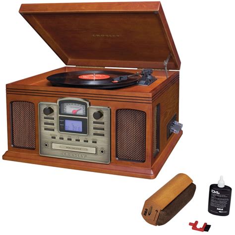 Crosley Director Cd Recorder With Cassette And Record Player Paprika