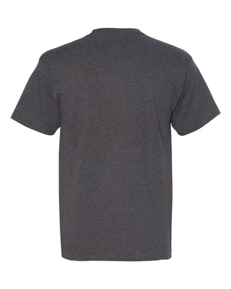Hanes Mens Short Sleeve Cotton Blank Beefy T With A Pocket 5190 Up To