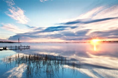 無料画像 地平線 雲 空 日の出 日没 太陽光 朝 海岸 湖 夜明け 雰囲気 夕暮れ イブニング 反射 残光