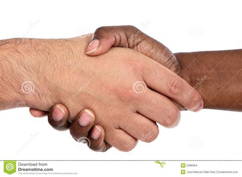 African And Caucasian Male Shaking Hands Stock Photo Image Of Gesture