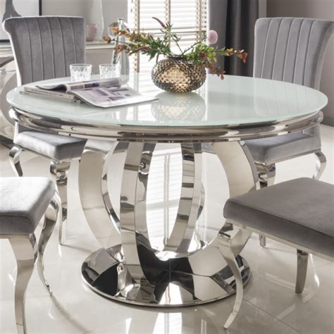Kitchen Table Glass Round Round Glass Dining Table 42 Inches Eksterior Clear Round Glass