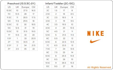 Nike Size Chart Gs Monitoring Solarquest In