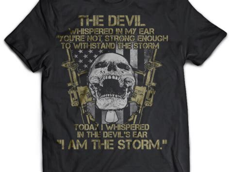 The Devil Skull Army Veteran Tshirt Design Psd File Editable Text32