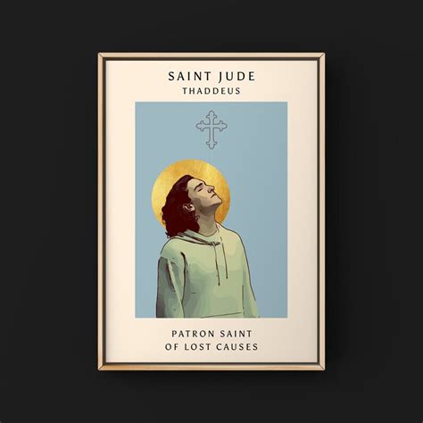 St Jude Thaddeus Patron Saint Of Lost Causes Catholic Art Print