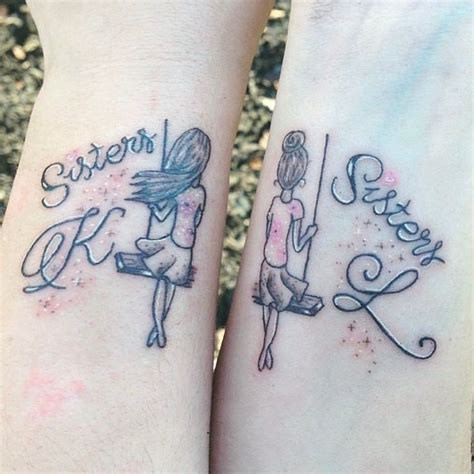 Matching Swing Sister Tattoo Ideas Matching Best Friend Tattoos