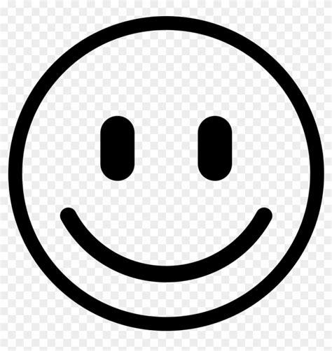 Black And White Smiley Face Png