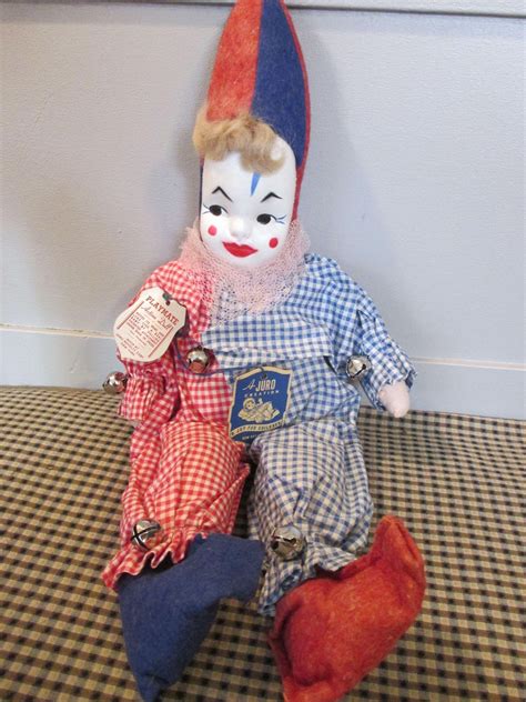 Sweet Vintage Cloth Clown Doll From Nostalgicimages On Ruby Lane
