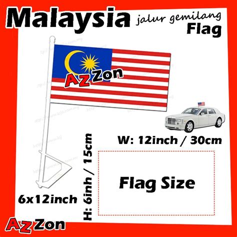 Bendera Malaysia Hand Flag Bendera Jalur Gemilang Hand Flag Car Flag