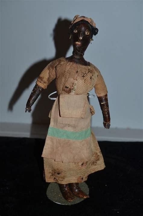 Unusual Cloth Leather Doll Folk Art Black Doll Old Dolls Black Doll