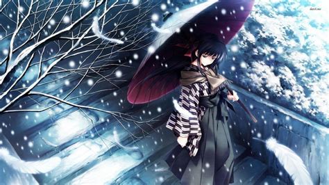 Anime Sad Girl Scenery Rain Wallpapers Wallpaper Cave