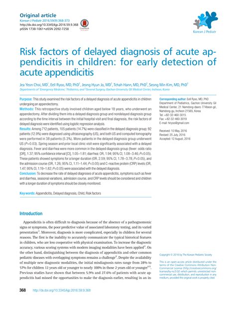 Risk Factors For Appendicitis In Pediatrics Slide Share