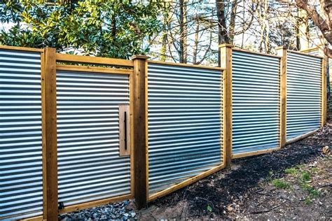 Corrugated Metal Privacy Fence Ideas