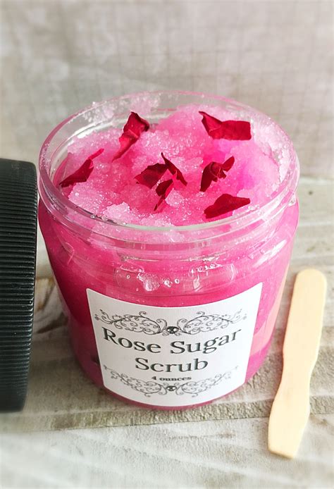 Rose Petal Sugar Scrub Body Scrub Face Scrub Exfoliating Etsy Sugar