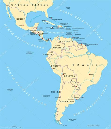 Mapa Político De América Latina 2023