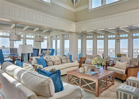 Coastal Calm Beach Style Living Room Raleigh By Southern Studio