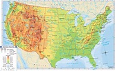 Geografische Karte Usa