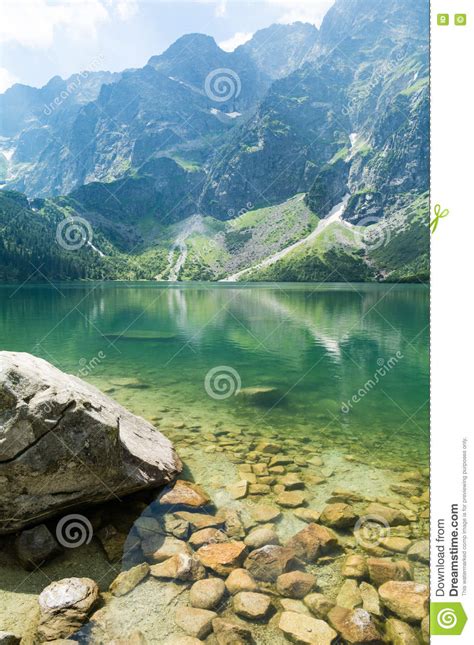 Morskie Oko Lake In High Tatra Mountains Poland Stock Photo Image Of
