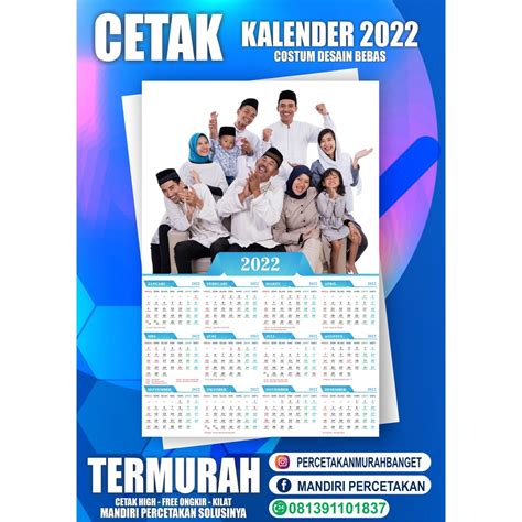 Jual Kalender Dinding 2022 Kalender Instansi Kalender Custom 2022