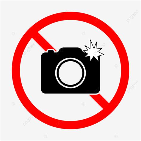 Tidak Ada Ikon Fotografi Flash Dilarang Memotret Dengan Lampu Blitz Tidak Ada Tanda Fotografi