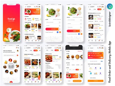 Food Order And Delivery Mobile App Ui Kit Uplabs