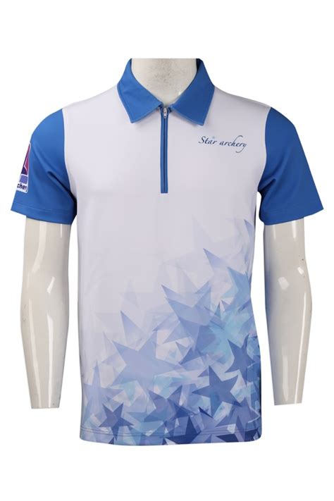 Customized Contrast Printed Polo Shirt Sublimation Archery Team Shirt