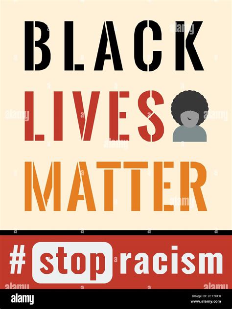 Illustration Of Black Lives Matter Stop Discrimination Say No To