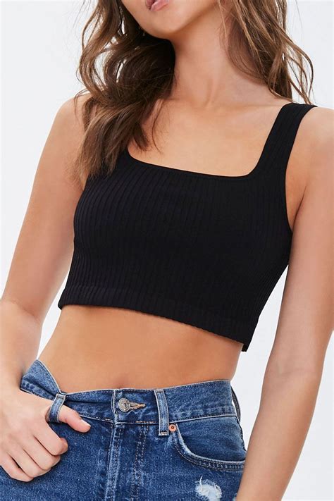 Seamless Ribbed Crop Top Forever 21 In 2021 Crop Top Outfits