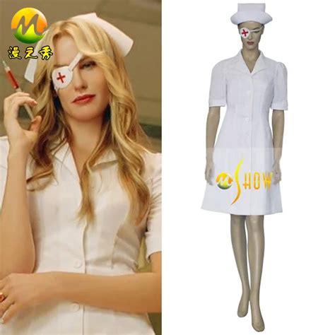 kill bill elle driver cosplay costume ladys party sexy white nurse costume with high quality