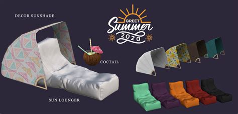 Leo 4 Sims Summer Outdoor Decor • Sims 4 Downloads