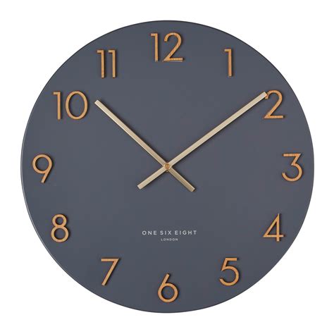 Buy Katelyn Charcoal Grey 40cm Metal Wall Clock Online Purely Wall Clocks