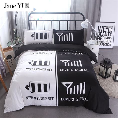Janeyu Lovers 3d Blackandwhite Bedding Sets Queenking Size Double Bed