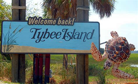 Tybee Island Georgia Welcome Sign Free Stock Photo Public Domain