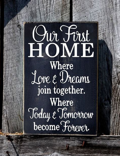 Christmas gifts for a new couple. Our First Home Sign, Rustic Wedding Gift For Couple, First ...