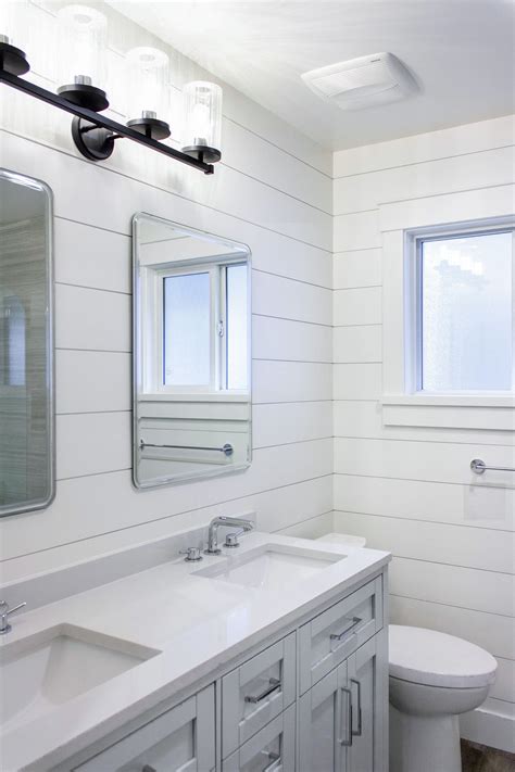 This Shiplap Bathroom Is Goals Shiplap Bathroom Bathroom Accent Wall