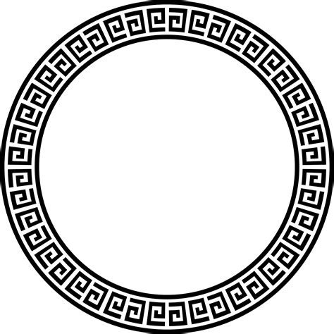 Greek Key Circle Png png image