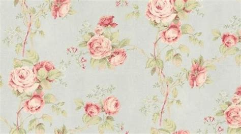 Faded Vintage Cabbage Rose Wallpaper Distressed French Etsy Vintage