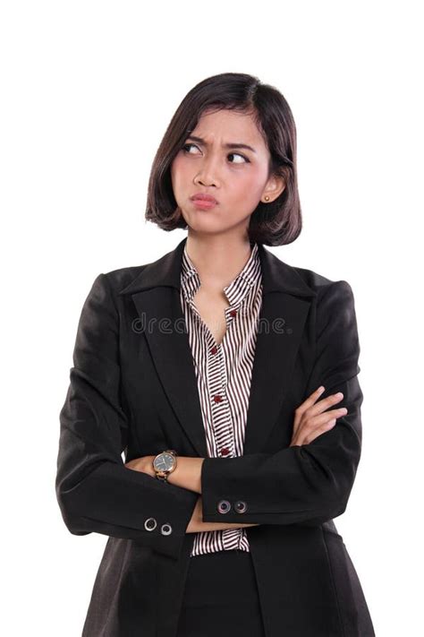 Businesswoman In Anger Isolated On White Stock Photo Image Of