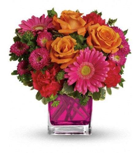 Pop Goes The Pink This Brilliant Bouquet Of Lush Orange Roses Hot
