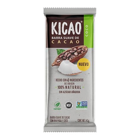 Barra Suave De Cacao Kicao Coco 42 G Walmart